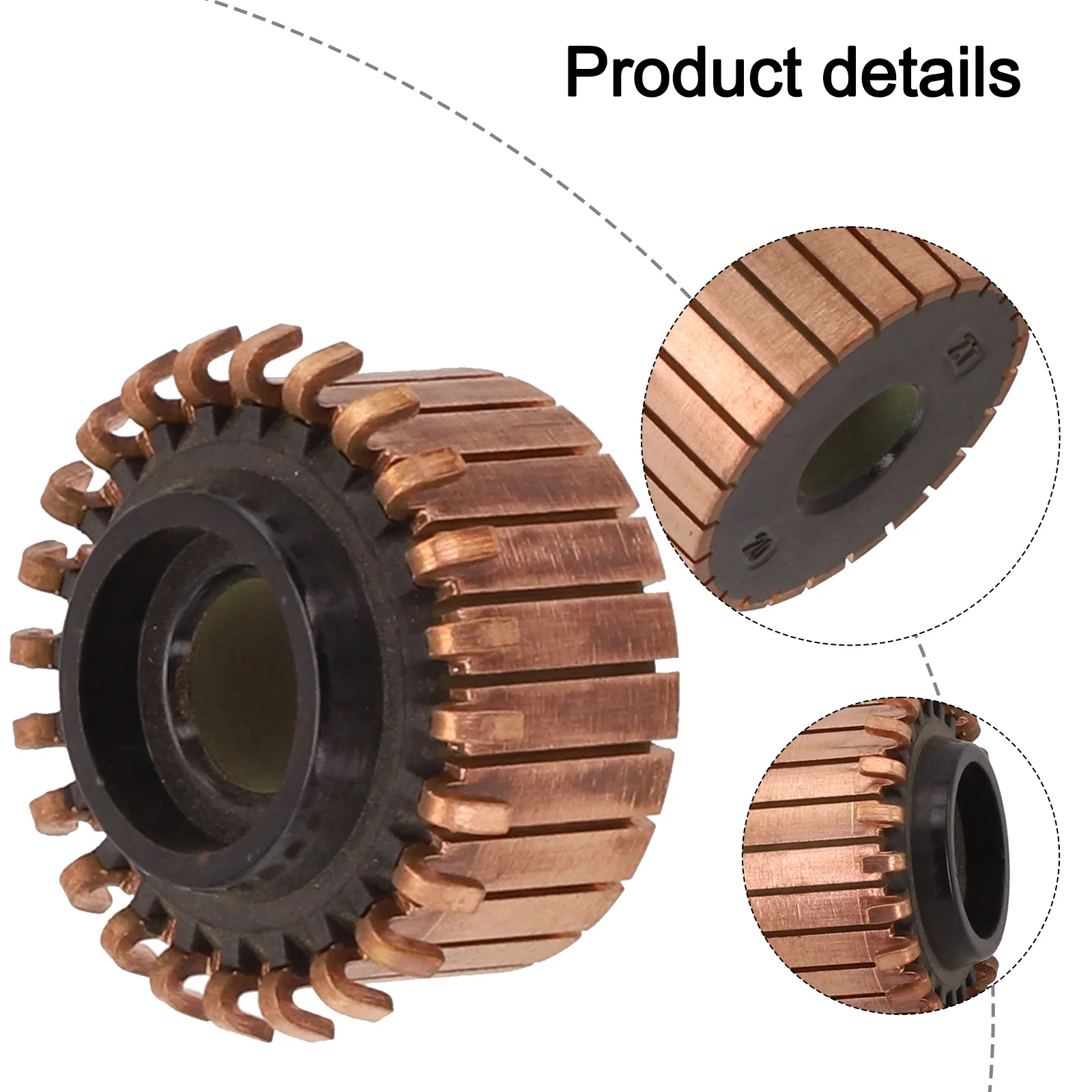 Electrical Commutator 24P Teeth Commutator 23.2x8x13 14.5 mm Easy To Install High-Quality Copper Material Smooth And Efficient