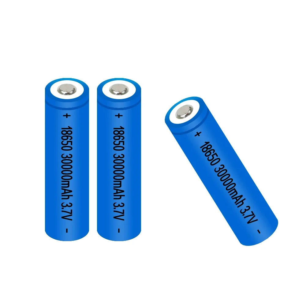 2024 New Battery 3.7V 30000mAh 18650 Rechargeable Battery Li-ion Lithium Batteries For Power Bank Torch