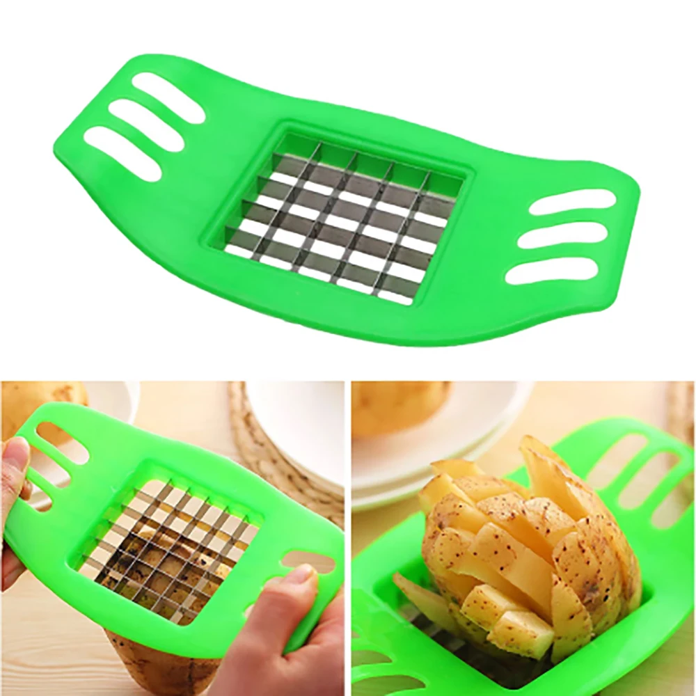 1 Piece Potato Chip Cutter Stainless Steel Vegetable Square Cutter Cutting Equipment Potato Chip Kitchen Potato Chip Making Tool