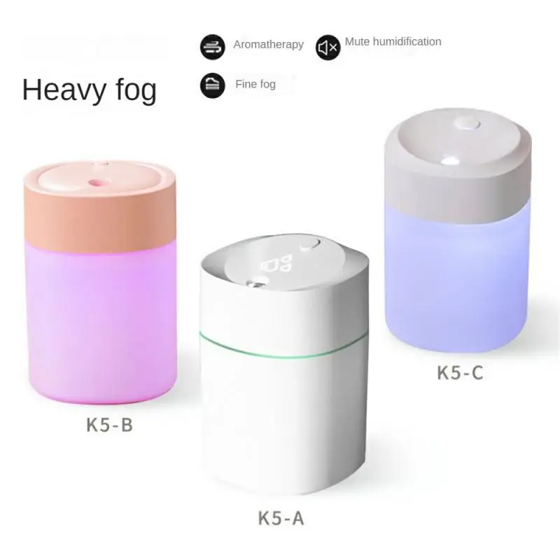 Car Air Humidifier Mini Ultrasonic Air Humidifier Essential Oil Diffuser Home USB Fogger Mist Maker with LED Night Lamp