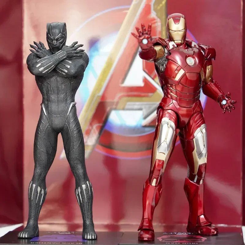 Authentic Shouwu Rewards A Award Final Reward Iron Man MK7 Black Panther Handmade Statue Marvel Model Toys Gifts