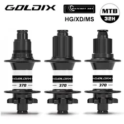 GOLDIX M370 32H MTB Bike Hub 6-bolt Disc Brake 36T Ratchet Sealed Bearing J-Bend 32 Holes BOOST for HG XD MS Bicycle Accessories