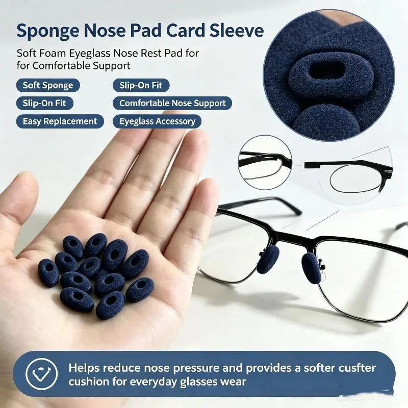 Anti-slip Soft Foam Self-adhesive Glasses Nose Pads 8/16/24Pcs No Slippage for Outdoor Sports Eyewear Use
