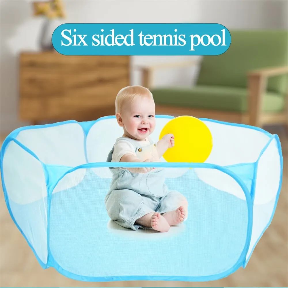 1PC Playpen Ball Pool Net Baby Indoor Foldable Ball Pool Tent Ocean Balls Fence Ball Pit Hexagonal Ball Pool Polyester Fabric