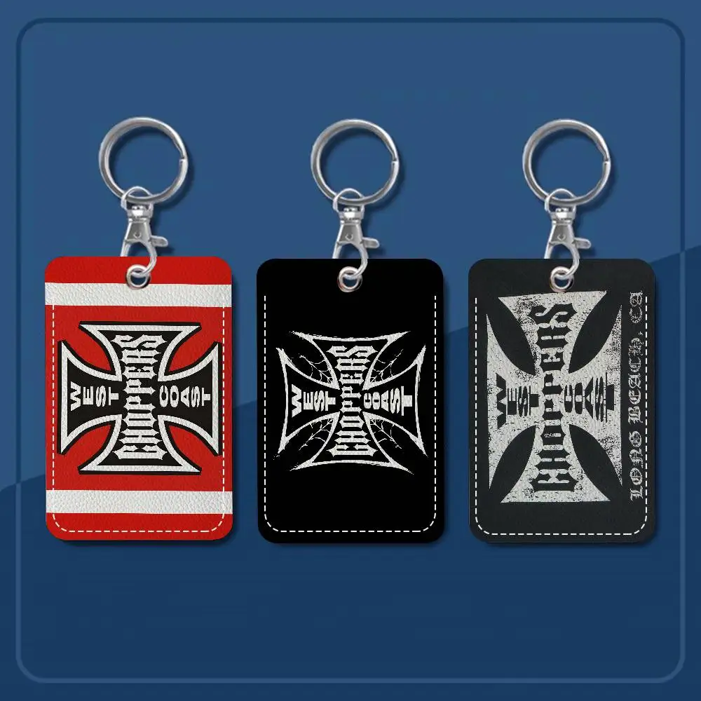 سلسلة مفاتيح West Coast Choppers مع حامل بطاقة الوصول، وحافظة واقية لبطاقة الهوية وبطاقة الحافلة وبطاقة البنك للأمان