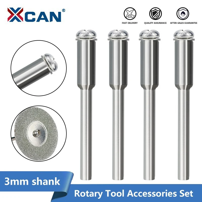 XCAN Cutting Disc Extension Rod 5pcs 3.0mm Shank Polishing Wheel Mandrels Set Connective Rod For Dremel Rotary Tool