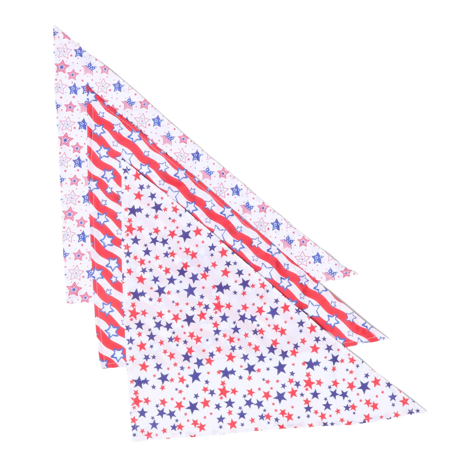 

3Pcs Puppy Bandanas for Small Dogs Soft Breathable Triangle Scarf Adjustable Pet Drool Bibs Stylish Star Design