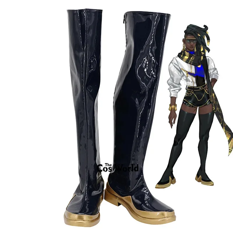 

LOL True Damage Skin Senna Games Настроить обувь для косплея на плоской подошве Сапоги