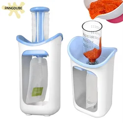Baby Fruit Compote Filling Station with 10pcs Food Dispenser Bags Kids Fruit Squeezes Stations Baby Food Dispenser Machine