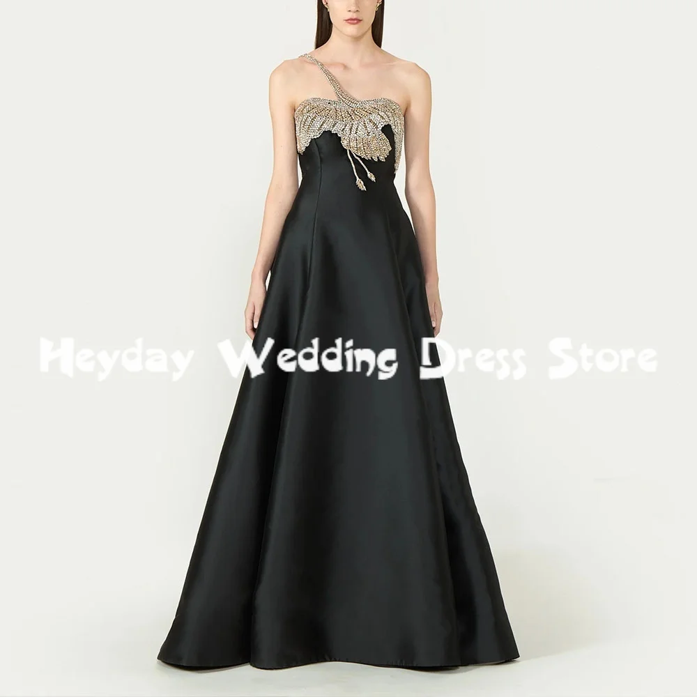 

Heyday Women's One-shoulder Bird Beaded A Line Evening Dresses With Sleeveless Floor-Length Formal Elegant Party Dresses 2025