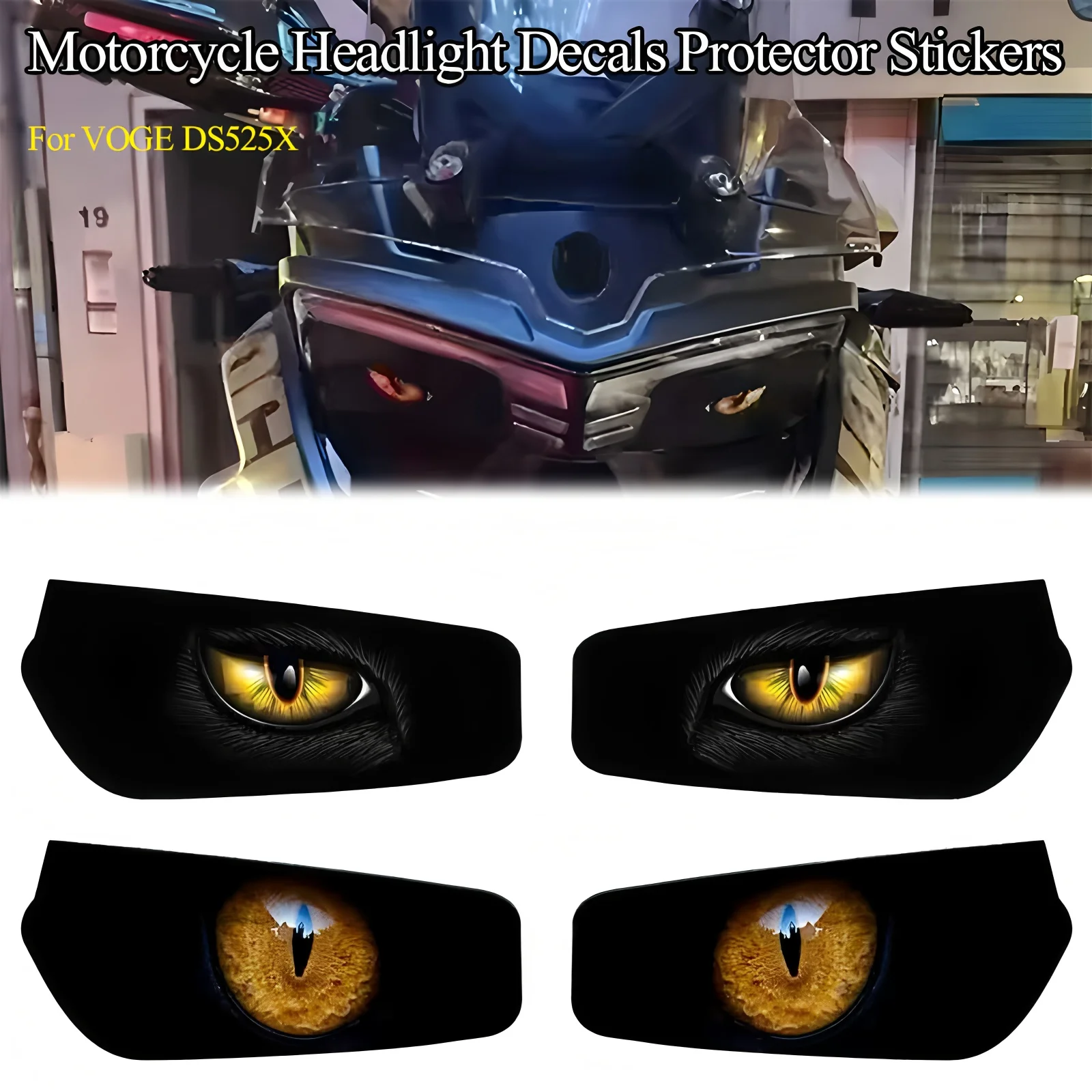 

Motorcycle Headlight Decals Protector Stickers Headlight Sticker Waterproof Motorcycle Decals For VOGE DS525X DS 525X 525 X