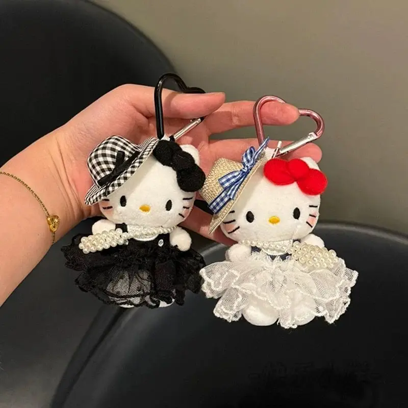 

MINISO 2025 New Kawaii Anime Hello Kitty Bag Cute Pendant Cartoon Exquisite Girl Heart Doll Keychain Ornament Toys for Gifts
