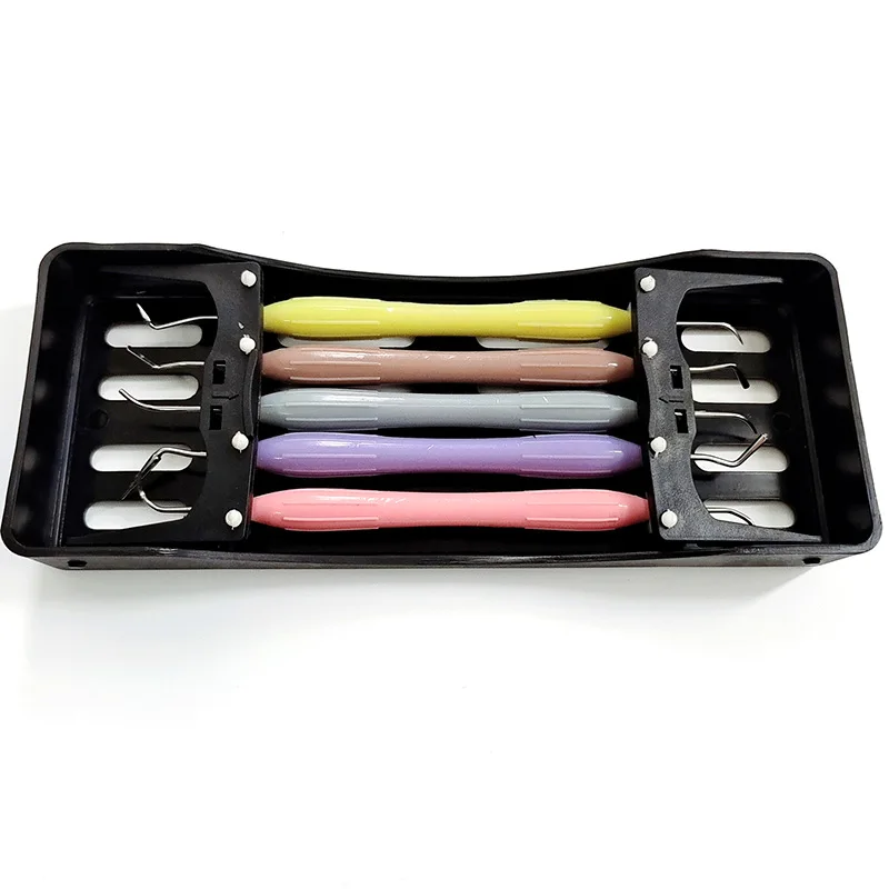 5pcs/lot Dental Composite Resin filling Spatula Aesthetic restoration kit Silicone Handle Dental Surgical Instrument