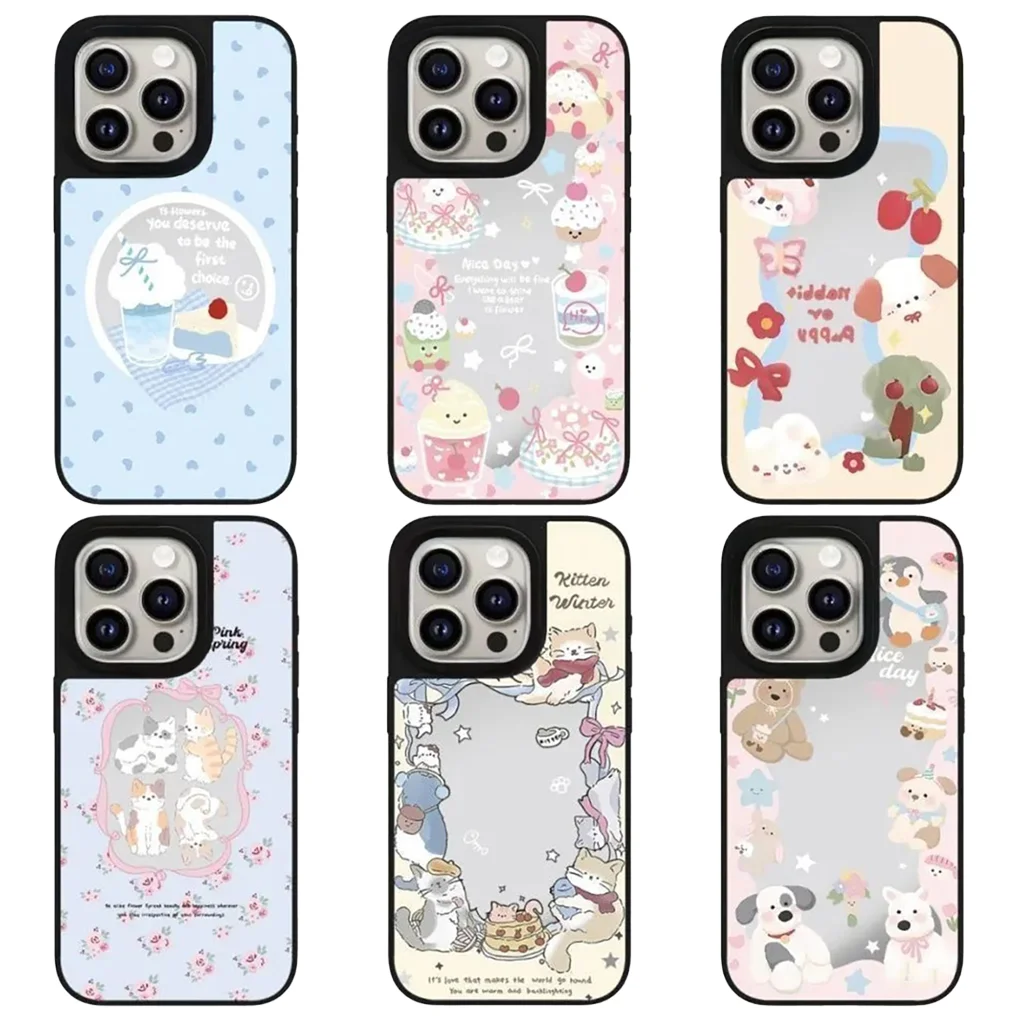 

Cake Mirror Magnetic Phone Case Cover for IPhone 17 16 15 14 13 12 Pro Max Case