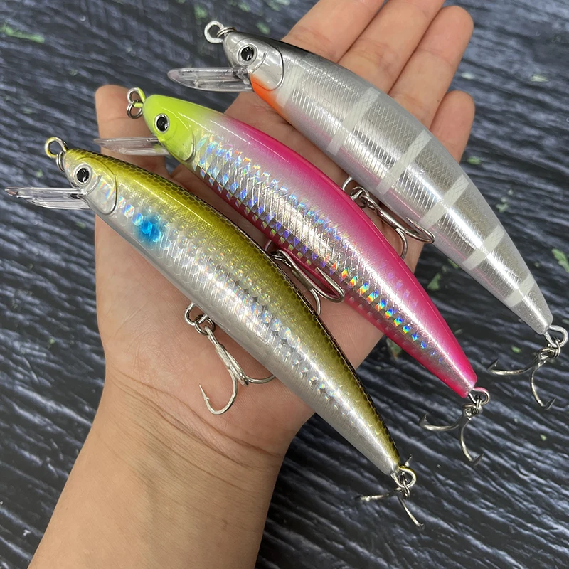 120mm 40g Heavy Sinking Minnow Fishing Lures Seabass Trout Artificial Hard Baits Long Casting Pesca Wobbler Swimbait Equipment