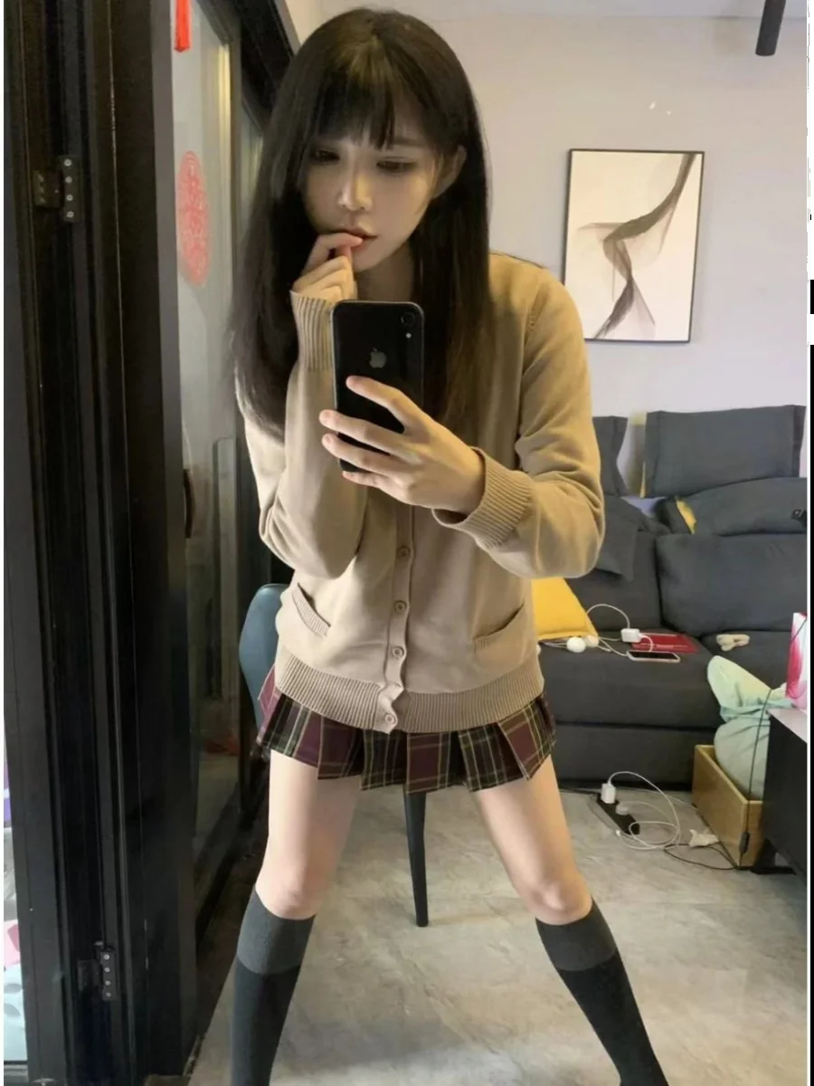 

Весенне-осенний японский свитер Sle Original Jk, пальто Long Sve irt, верхняя одежда, школьные принадлежности, комплект модных женских ...