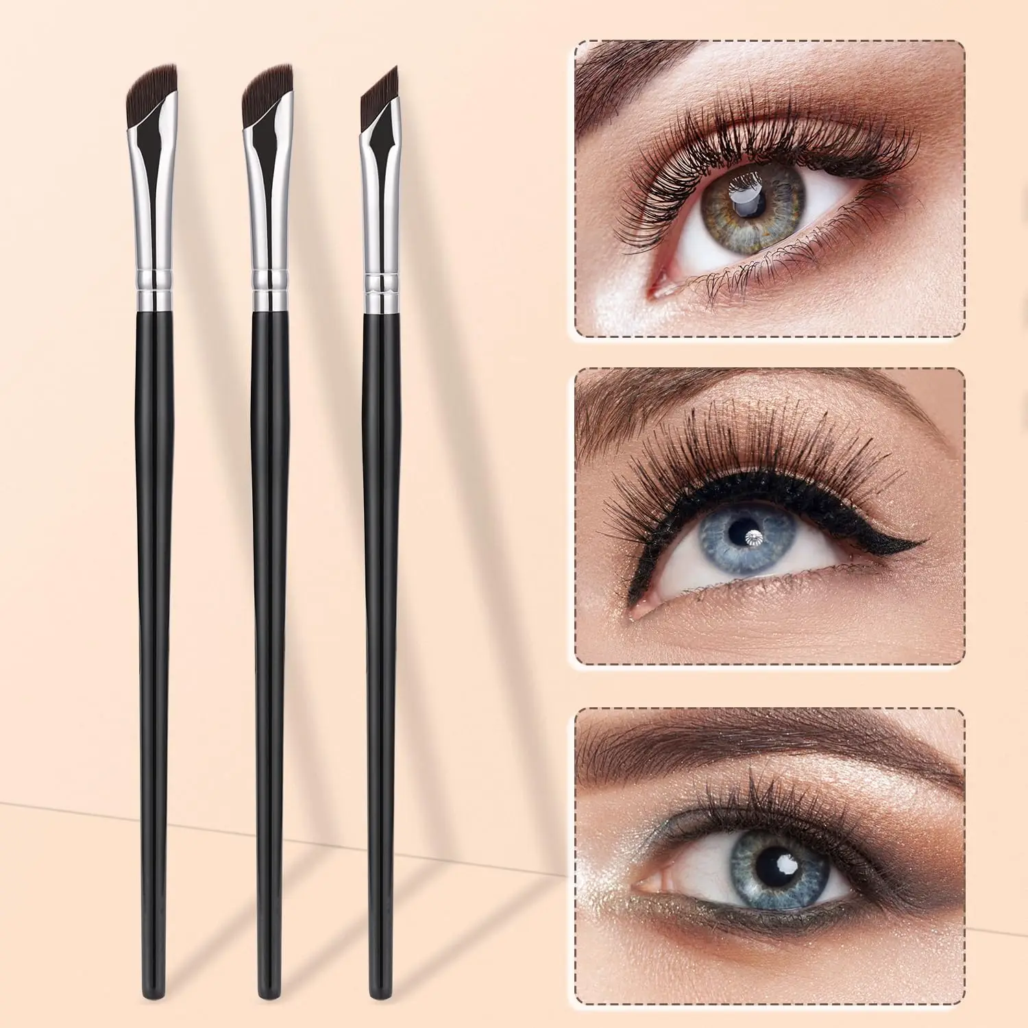 Der Upgrade-Blade-Eyeliner-Pinsel, ultradünner, flacher Augenbrauenpinsel mit feinem Winkel unter den Augen, sorgt für präzise Detailpinsel