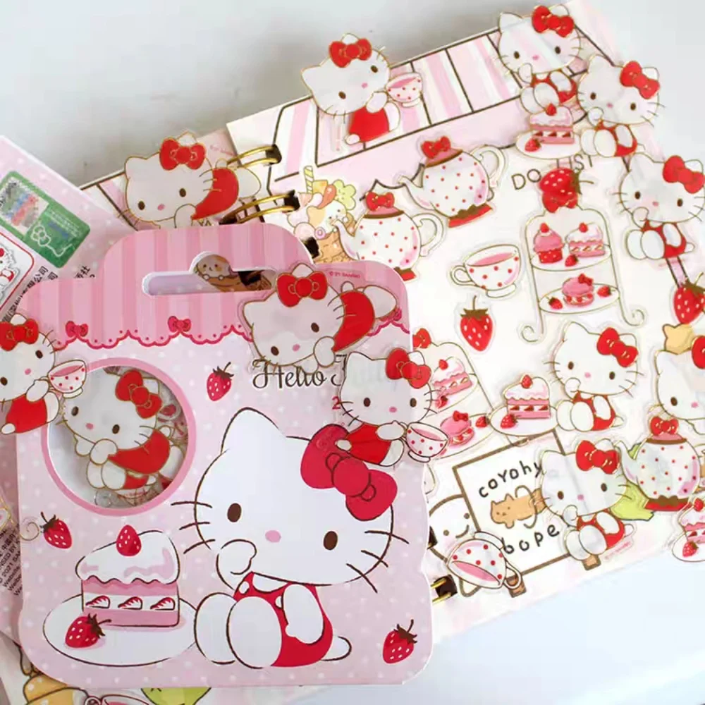 Oryginalne naklejki Sanrio Hello Kitty Kuromi Melody, zabawki-naklejki na rowery, telefony, laptopy, dekoracje na telefon, naklejki, prezenty dla dziewczynek