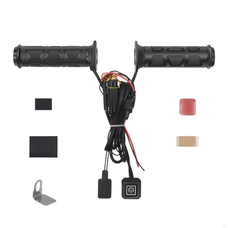 Universal ATV UTV Heated Hand Grips ATV Heated Grips 3 Gear Temperature Adjustable 12V 22mm Handlebar Heater