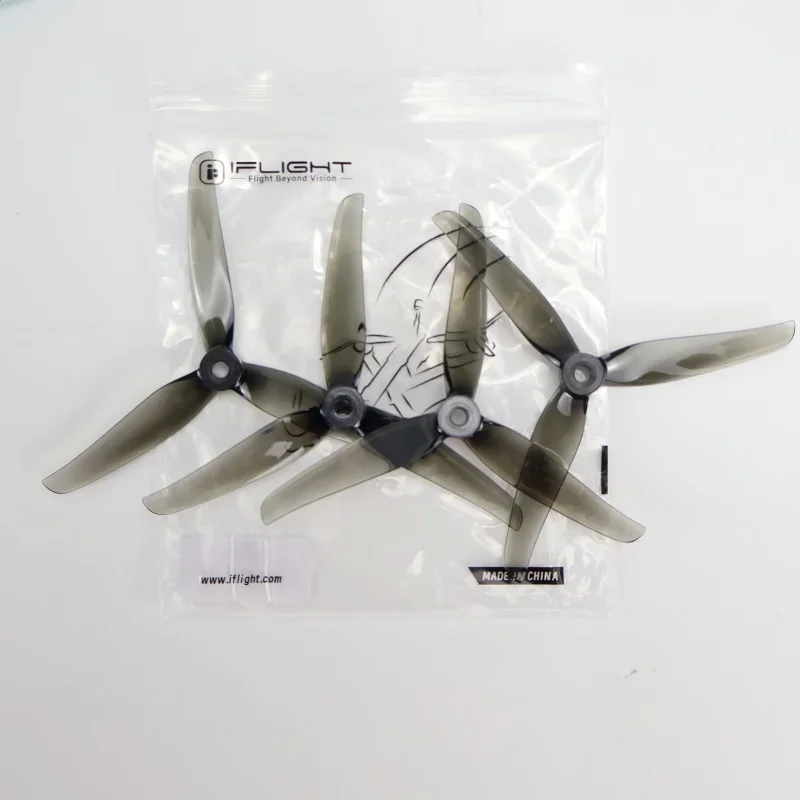 crystal grey 2 pairs IFlight Nazgul F5 5inch 3-Blade Tri-Blade Propeller for FPV Drone Compatible with 5mm