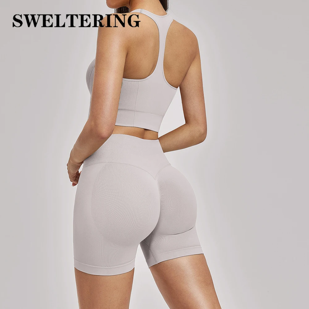 

Женские бесшовные комплекты для йоги из 2 предметов, спортивные костюмы для тренажерного зала, сексуальные фитнес-костюмы, женские ударопрочные комплекты для тренировок, спортивная одежда