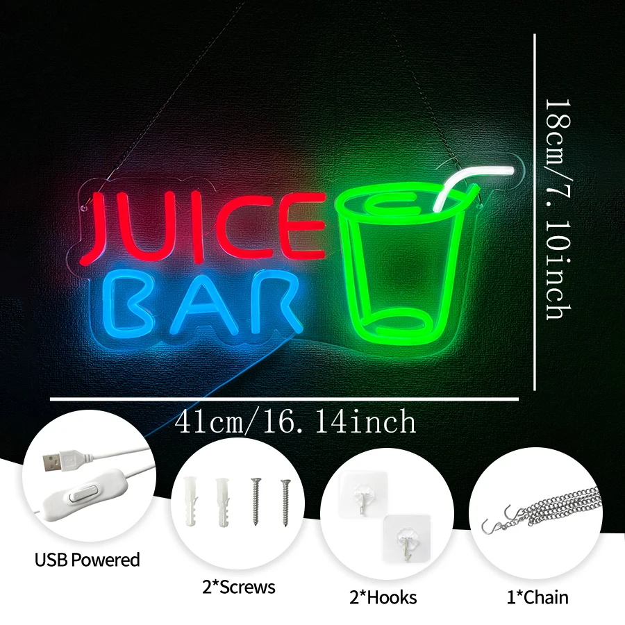 Drinks Neon Sign Cool Cocktail Glass LED Sign Art Lights for Wall Decor,Neon Signs for Bar, Pub Party,Night Club,Man Cave,Shop view 4
