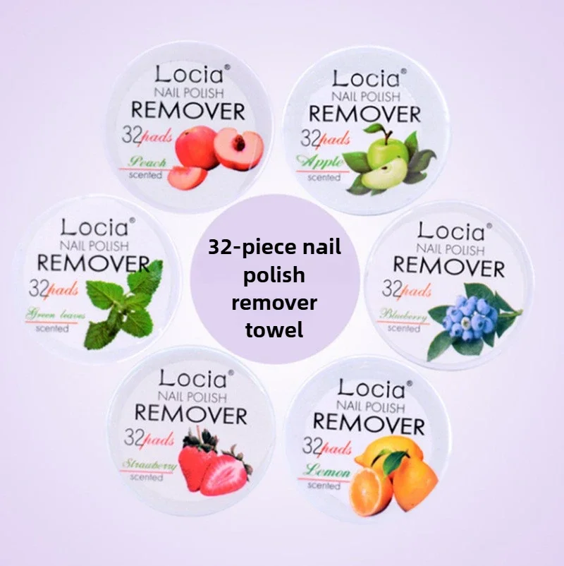 6 ألوان مناديل مزيل طلاء الأظافر BK Lucia للاستعمال مرة واحدة - وسادات تنظيف الأظافر المرطبة المعطرة بالفواكه