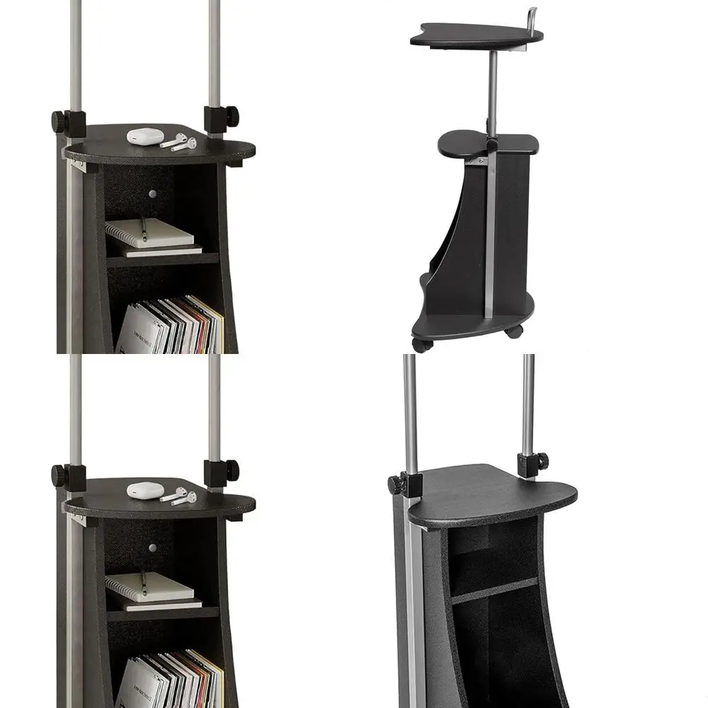 

Sit-to-Stand Rolling Adjustable Height Laptop Cart with Storage, Graphite, 22 x 16 x 46