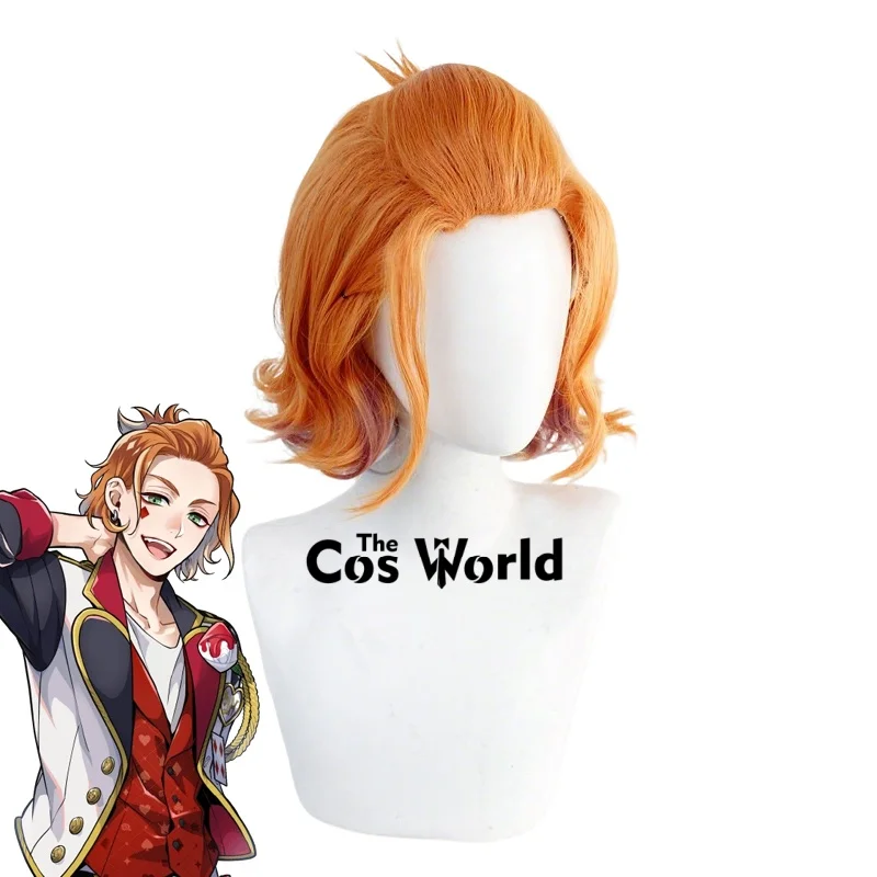 

Парик для косплея по игре Twisted Wonderland Heartslabyul Cater Diamond, синтетические волосы + шапочка для парика
