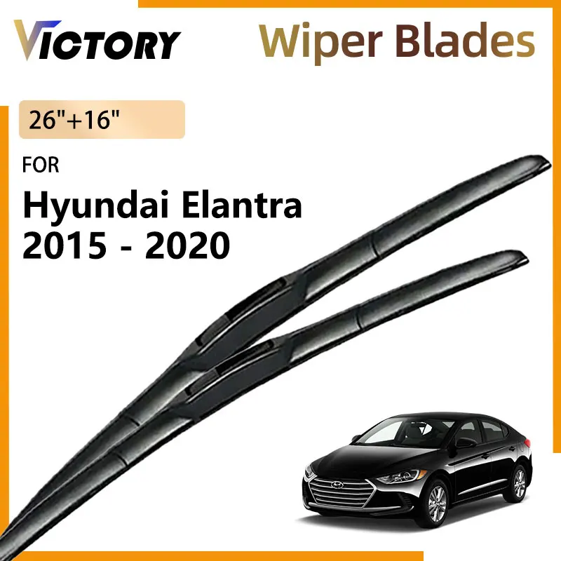 

Front Wiper Blades For Hyundai Elantra Avante 2015 - 2020 2019 2018 2017 2016 AD Accessorie Windshield Windscreen Window Brushes