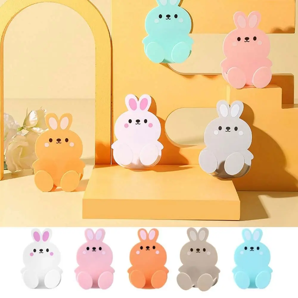 

Multifuntional Plastic Cartoon Rabbits Socket Hook Punch-free Cute Wall Hook Wall Mounted Adhesive Cable Organizer Office