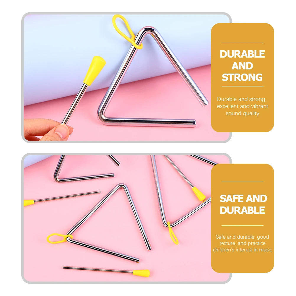 

Percussion Instrument Teaching Aids Baby Musical Instruments Kids Toy Stainless Steel Triangle Music Percussion Kids Triangle
