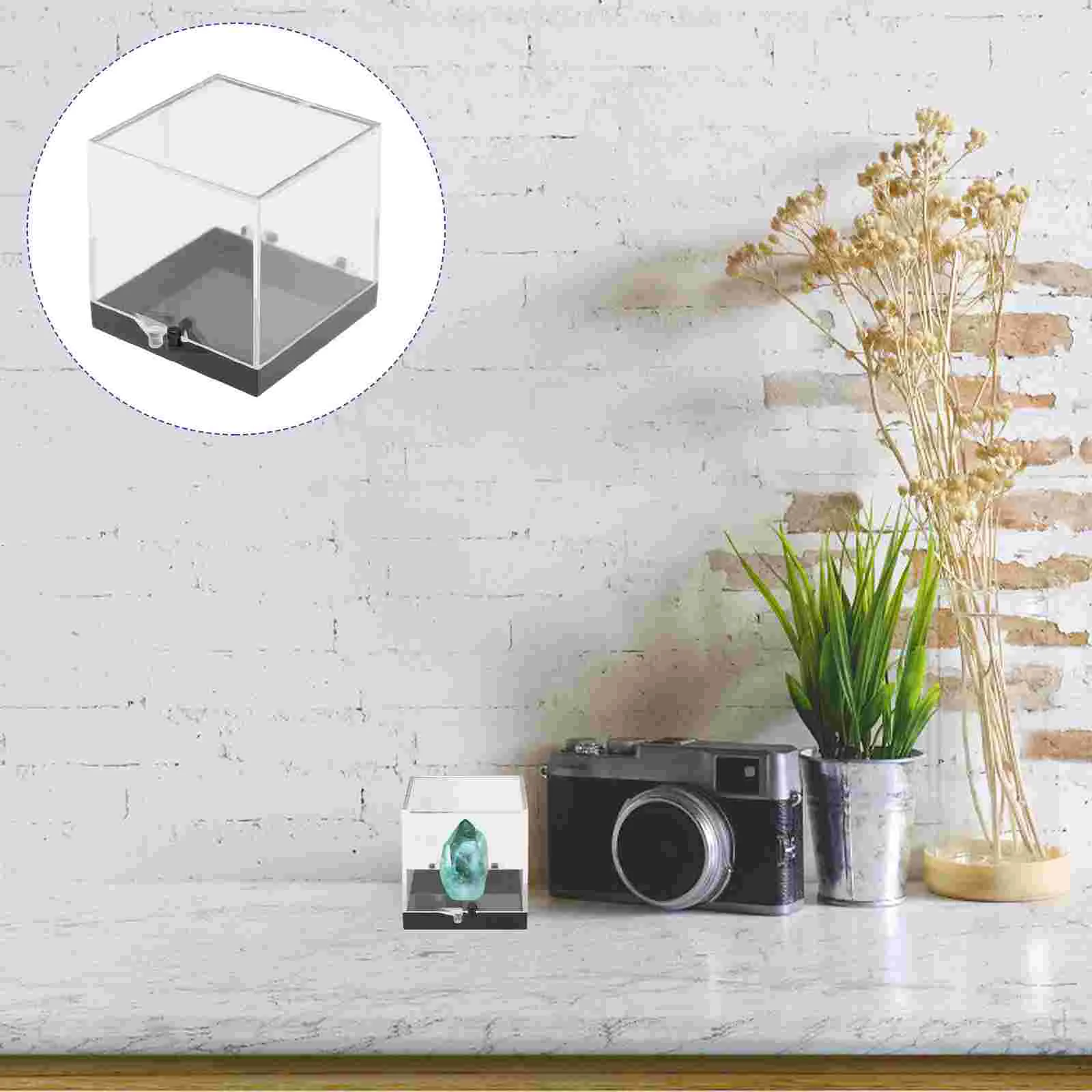 8 Pcs Versatile Display Cases Mineral Standard Box Specimen Container Movable Collectibles Cube Holder