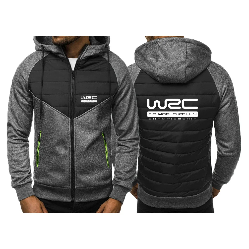 2024 Spring Autumn Mens World Rally Championship WRC Logo Print Fashion Outdoor Solid Color Patchwork Warm Popular Cotton Jacket