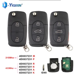 315mhz/433Mhz Remote Car Key For Audi A3 A4 A6 A8 TT Allroad Quattro Key 4D0837231A 4D0837231K 4D0837231N 4D0837231M ID48 Chip