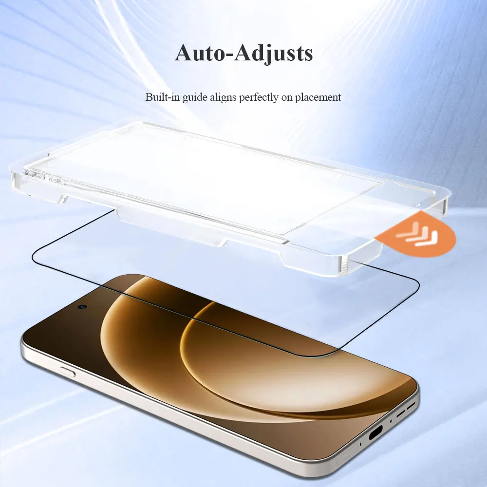 Lereach Displayschutzfolie aus gehärtetem Glas für OnePlus 15/15R/Ace 6/Ace 6T mit staubfreier Positionierungsbox, Auto-Align, HD Clear – Detail 3