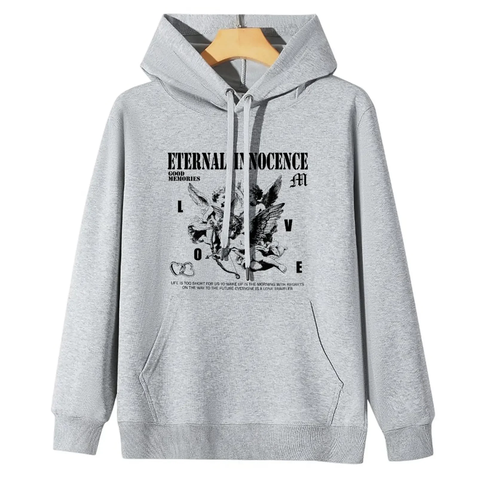 

Women Hoodies Sweatshirt Casual Comfortbale Winter Printed Pattern Vintage Cupid Long Sleeve Sweater Winter Woman Clothes 2025