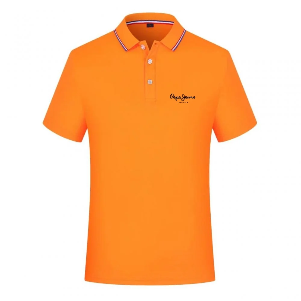 Pepe Jeans London Herren-Poloshirt mit kurzen Ärmeln, gestreifter Kragen, schnell trocknend, lässige Sportbekleidung für den Sommer, Golf, Laufen, Fitness, Revers, T-S – Detail 8