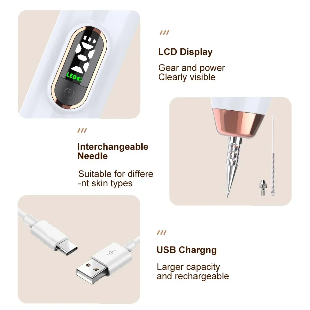 Lápiz láser de Plasma para eliminación de tatuajes, herramienta de belleza corporal para el cuidado de la piel, 9 modos, LCD, eliminación de lunares, pecas, verrugas, manchas oscuras