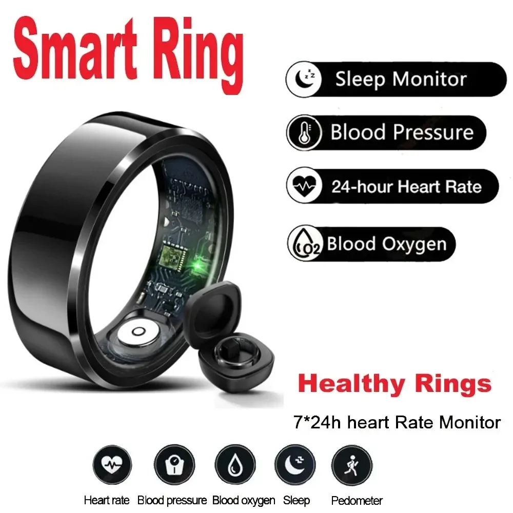 

2024 New Smart Ring Health Monitor for Men Women, Heart Rate Blood Pressure Sleep Monitor, Fitness Tracker Sports Health Ring