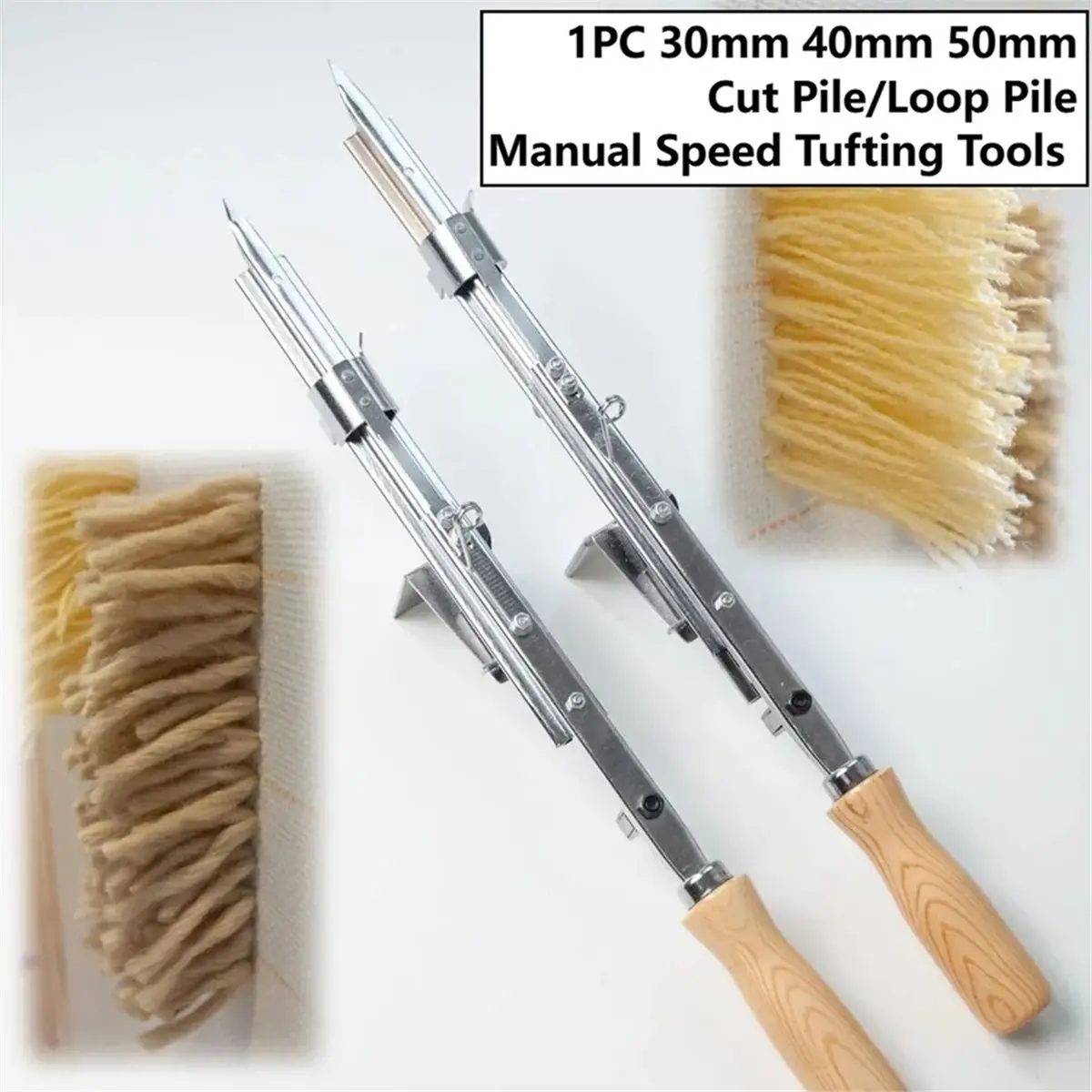 DT35BG 30mm 40mm 50mm Cut Pile Manual Speed Tufting Tools Loop Pile Carpet Cut Pile Long Pile Weaving Wool Knitting Machine B