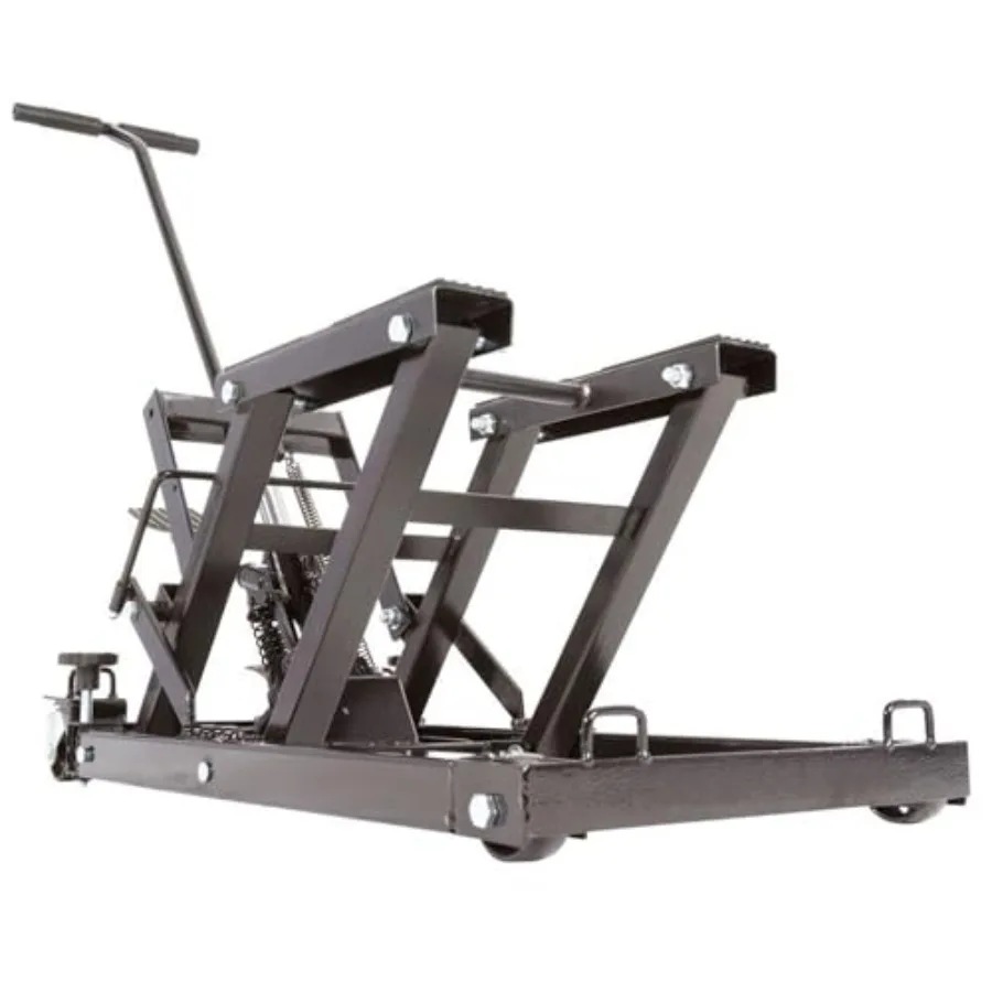 

Гидравлический подъемник-домкрат для мотоциклов и квадроциклов, для гаражного хранения и подъема транспортных средств весом до 680 кг, черный