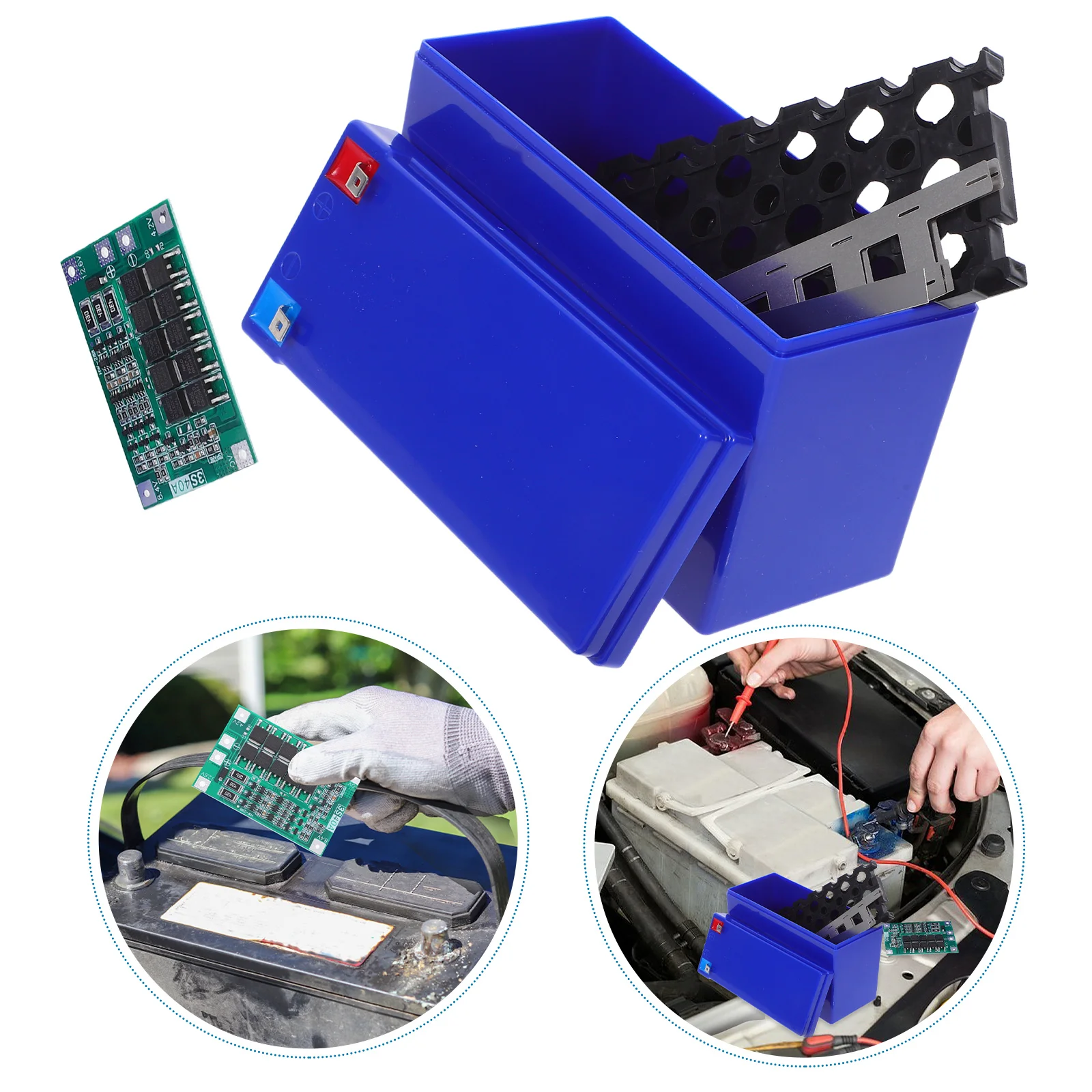 

Pack Case Replacement Enclosure Protective Shell Cover For Lithium Diy Holder Unit Durable Plastic Sealing Design Pcb