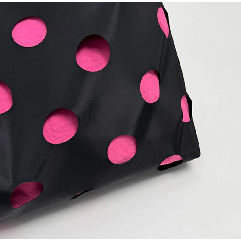 Polka Dot Schultertasche mit passender Handtasche, Damen-Handtasche im Colorblock-Design, leichte, lässige, vielseitige Pendler-Tragetasche – Detail 5