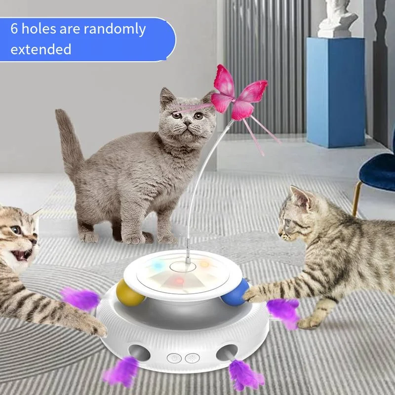 

New Multifunctional Electric Cat Toy with Automatic Intelligent Cat Toy for Relieving Boredom