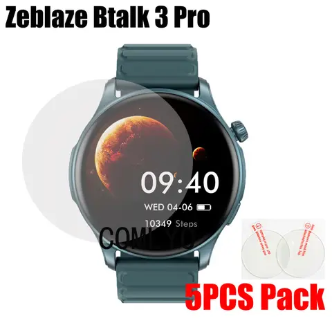 Zeblaze Btalk 3 프로용 강화 유리 스마트 워치 스크린 보호대, 9H 2.5D 필름, 5 개 Best5