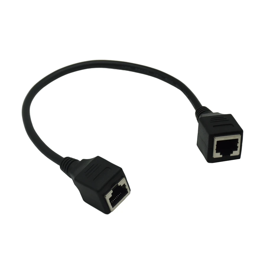 Female to Female 1FT 30cm 60cm 8P8C FTP STP UTP Cat 5e Female To Female Lan Ethernet Network Extension Cable Patch Cord