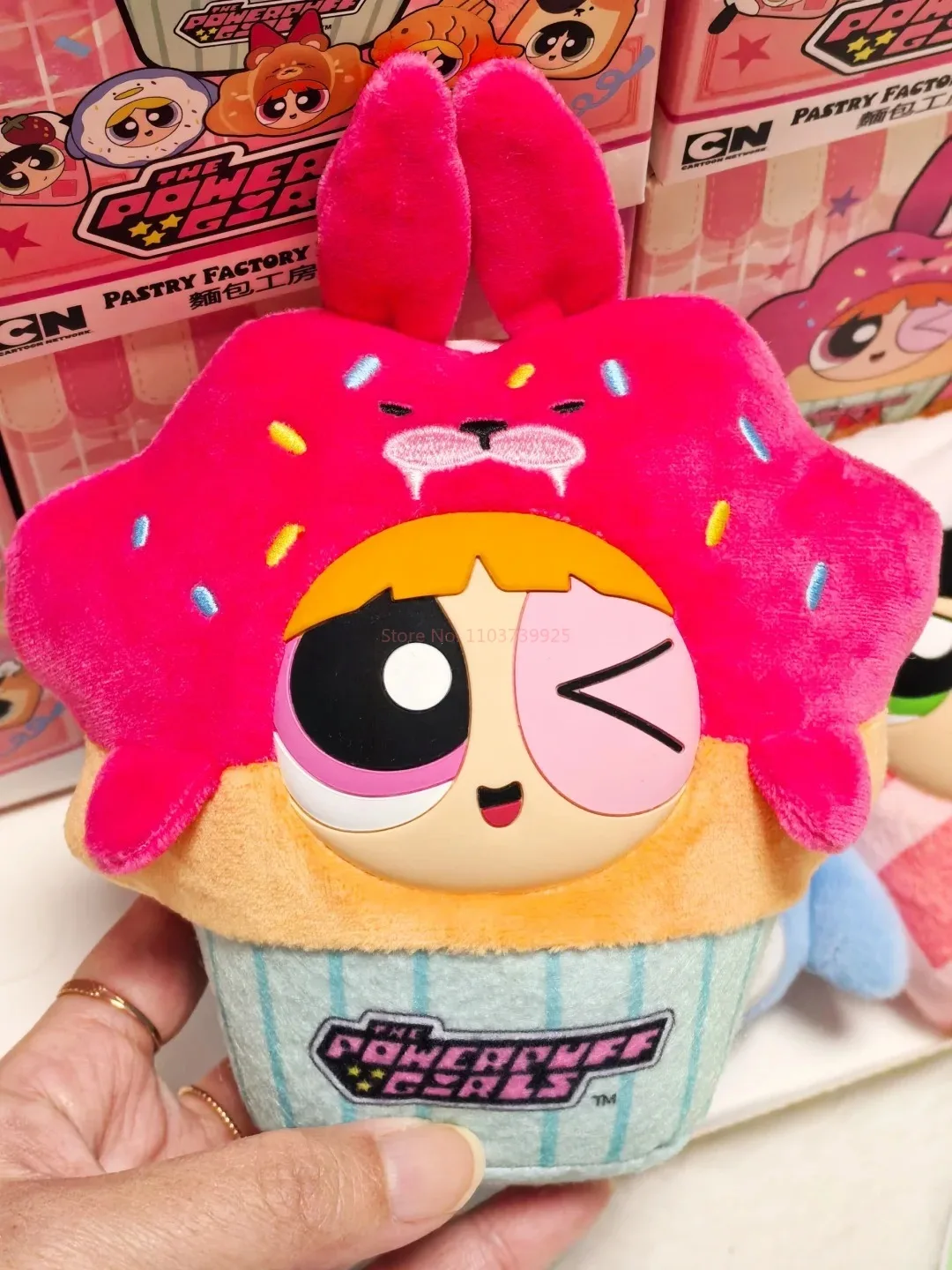 جديد Hot البيع Powerpuff الفتيات الشرطة الخبز ورشة عمل صندوق أعمى أفخم قلادة زهرة فقاعة الشعر قلادة الهدايا اللعب