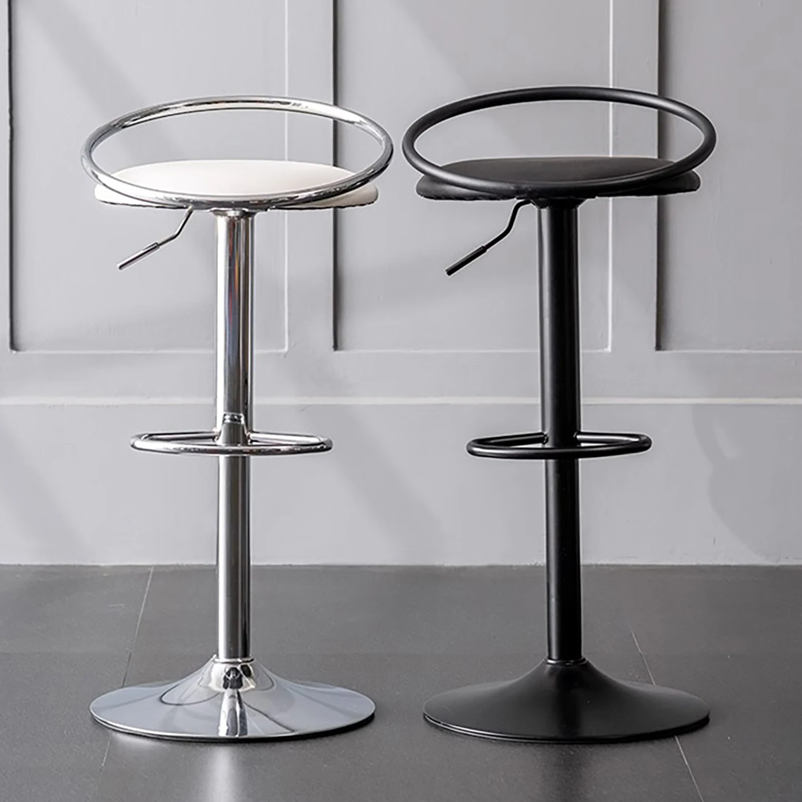 360 ° drehbarer Drehstuhl, einfacher Metall hochstuhl, drehbarer Bar stuhl für Juwelier geschäft Empfangs bar Küche