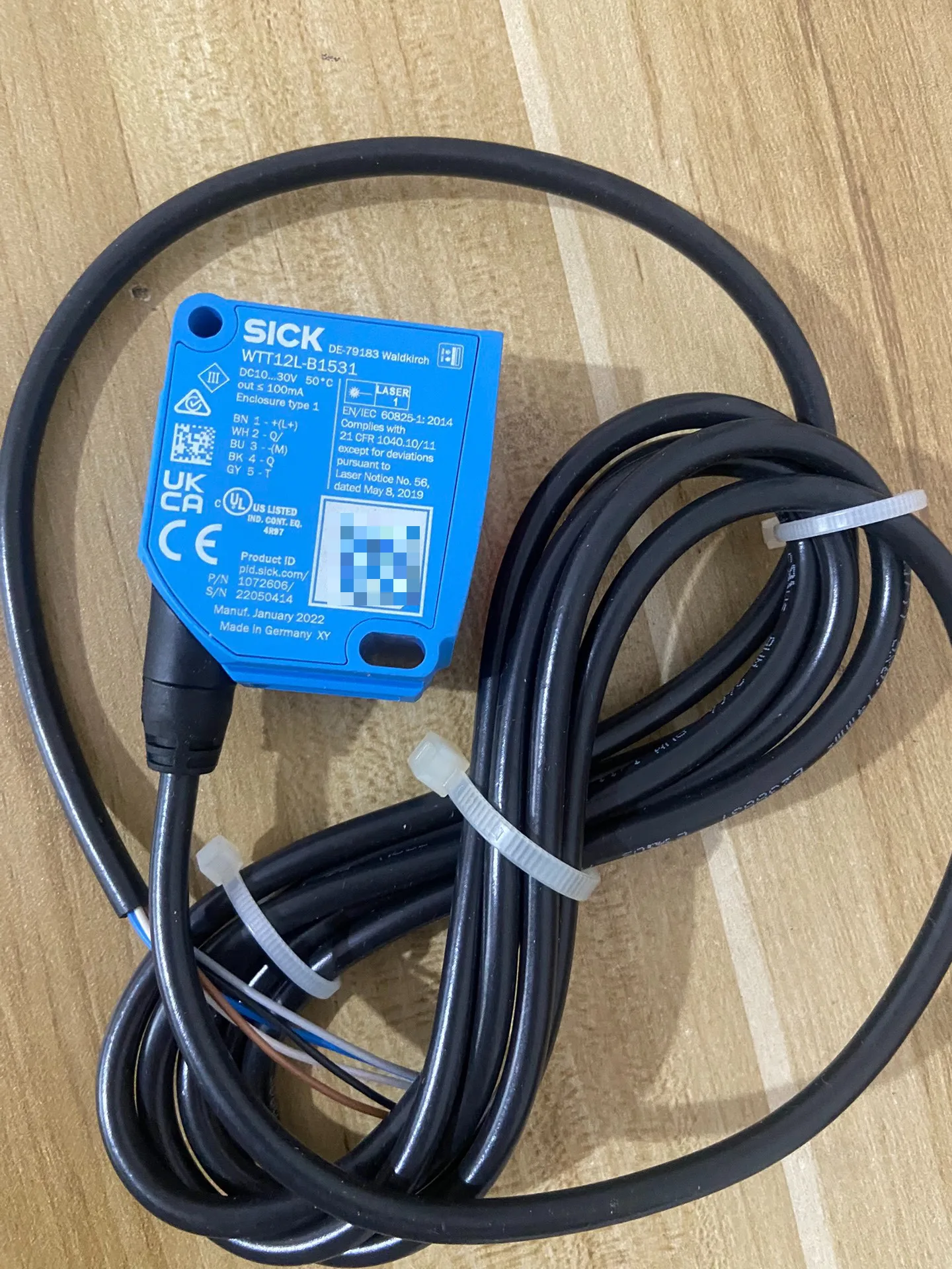 New SICK WTT12L-B1531 Speed Sensor, One In Stock